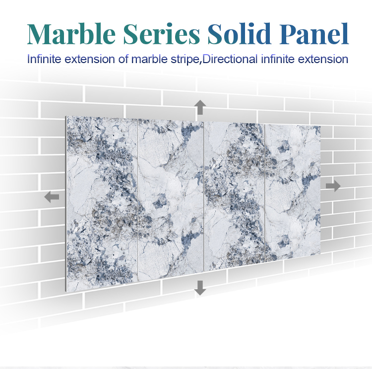 Panneau solide mural en marbre Wpc