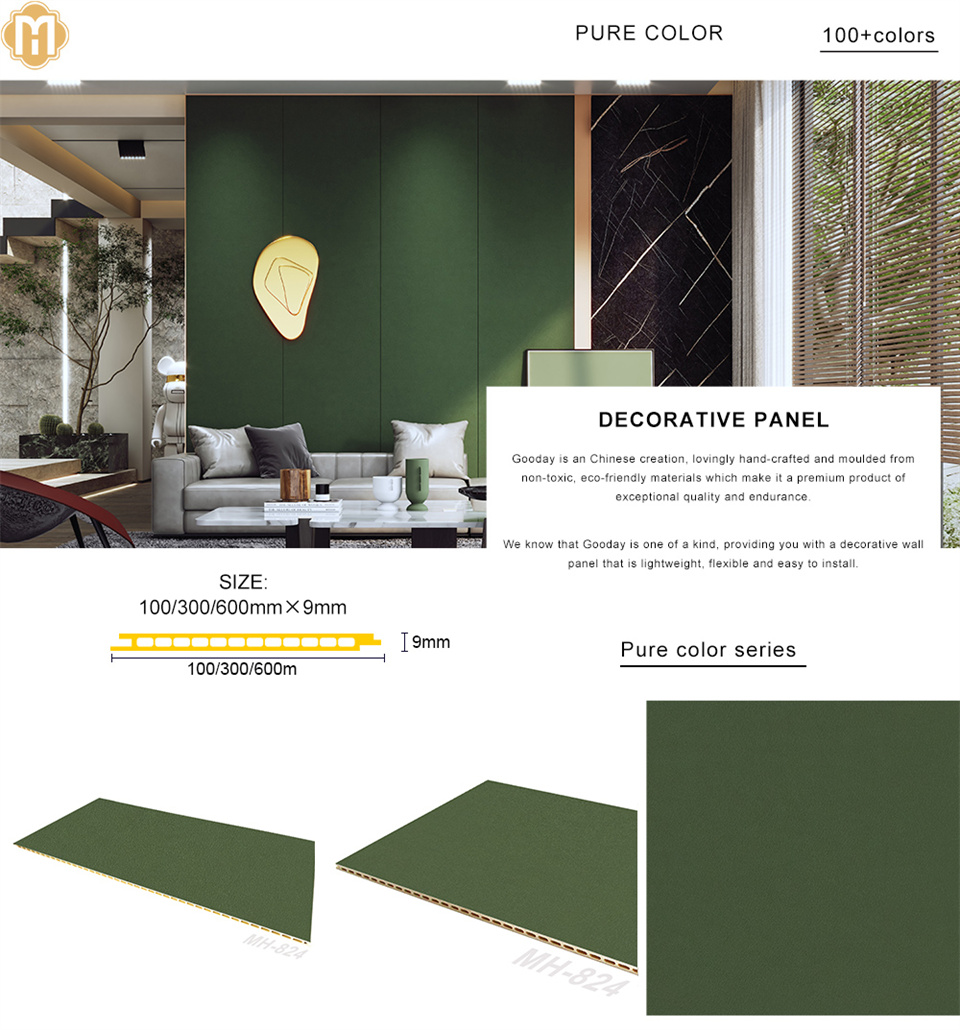 Panneaux muraux en cuir vert 600 mm